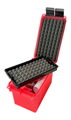MTM PRK Pistol Range Kit Clear Red - Foam Handgun Tray & 5-Mag Case — view 2