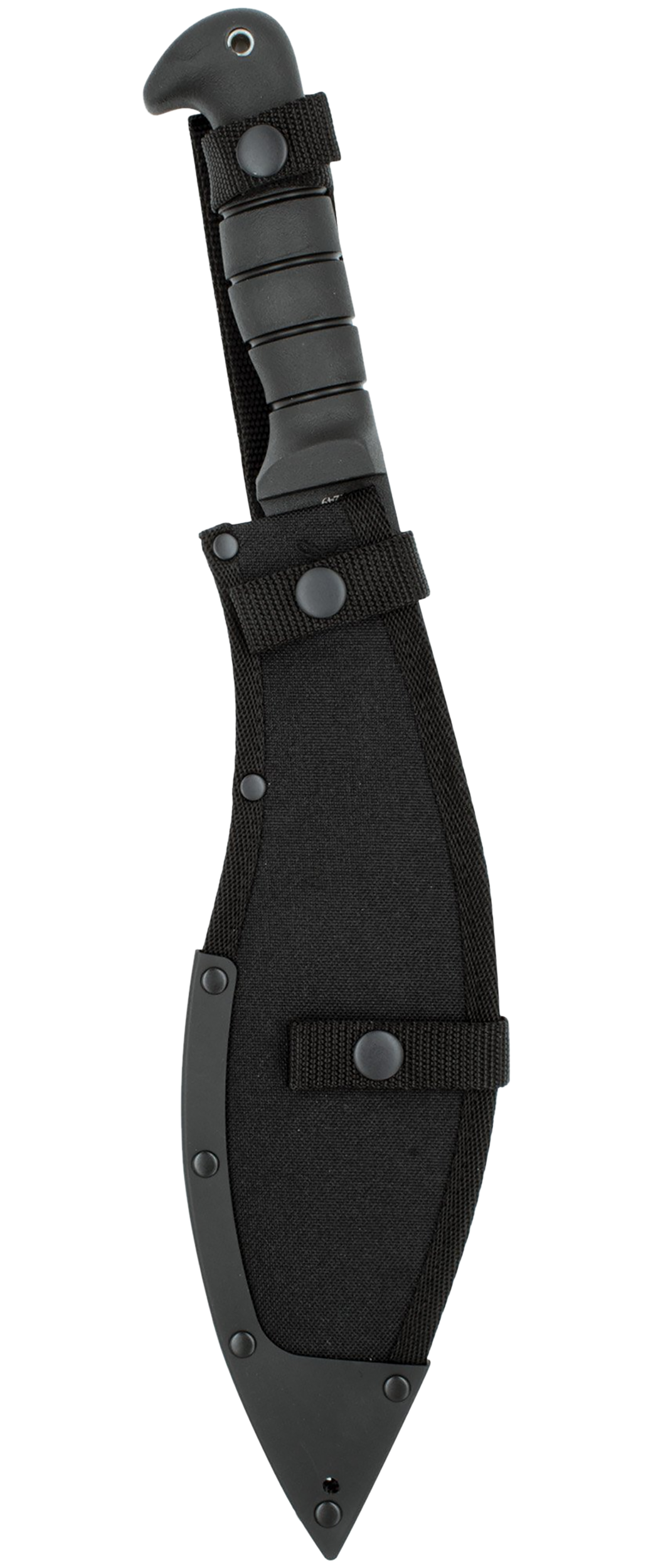 Ka-Bar 1249 Kukri Machete 11.5" SK-5 Steel Blade Black TPR Handle - Cordura/Leather Sheath — view 2