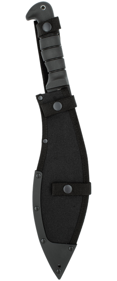 Ka-Bar 1249 Kukri Machete 11.5" SK-5 Steel Blade Black TPR Handle - Cordura/Leather Sheath — view 2
