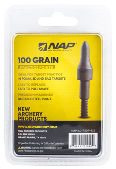NAP 3D Practice Points Field Tips 100gr 9/32" Black Steel 12 Pack — view 2