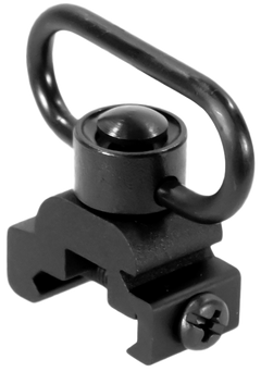 Aim Sports MT030 Sling Rail Mount 1.41" Quick Detach Push Button Black Anodized Aluminum Picatinny/Weaver - Short — view 2