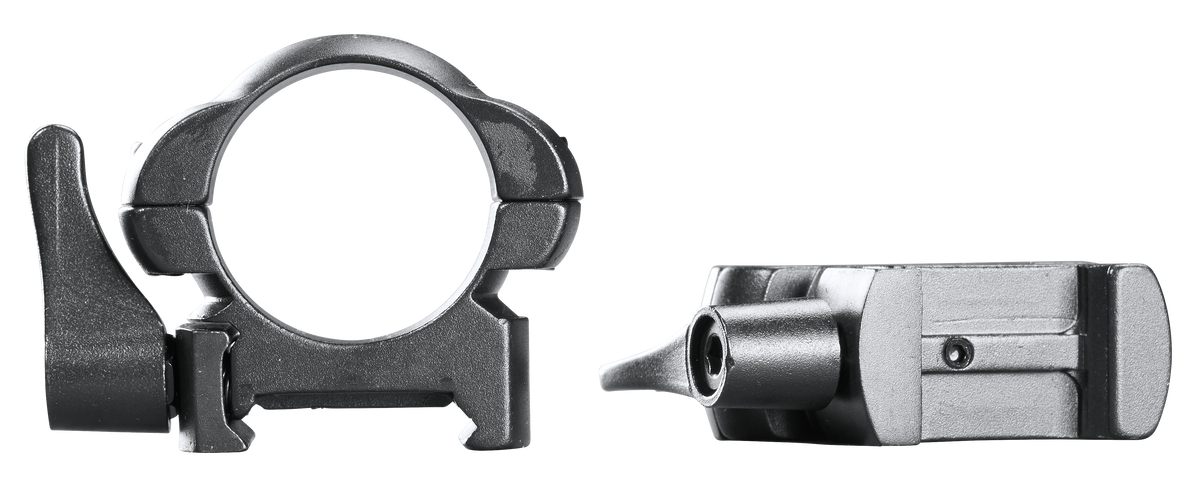 Weaver Mounts 49325 Lever Lok 1" Medium Matte Black Steel 2-Piece Top Mount Scope Rings — view 2