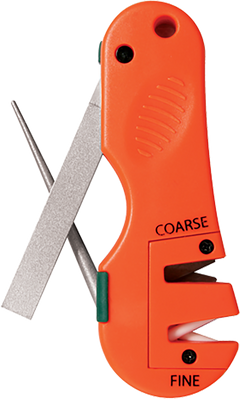 Accusharp 028C 4-in-1 Knife & Tool Sharpener Tungsten Carbide Plastic Handle Orange — view 2