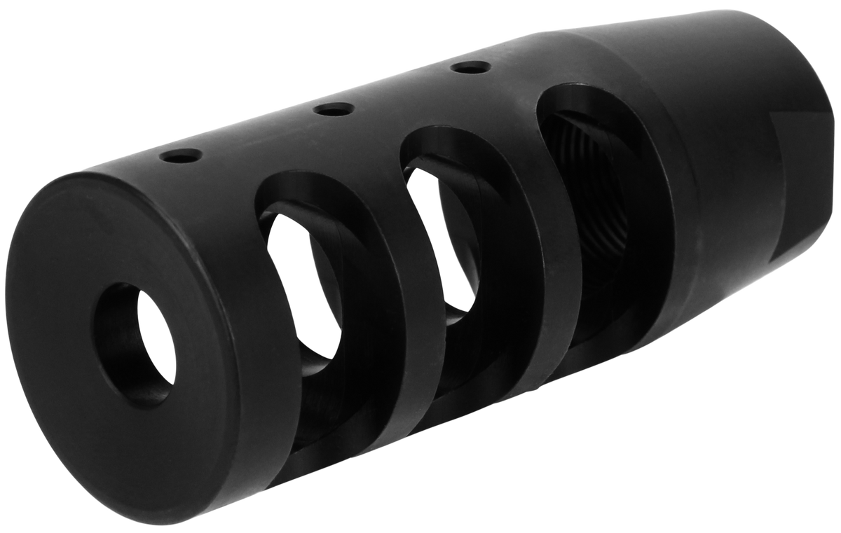 TacFire MZ1002N Compact Compensator 5.56x45mm NATO 1/2x28 Black Nitride Steel 2.5" — view 2