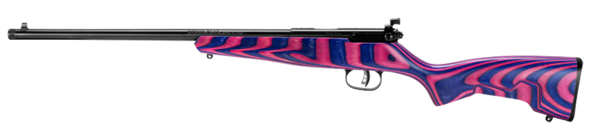Savage Rascal Minimalist 22 LR 16.12" 1-Rd Bolt Action Youth Rifle - Pink/Purple Laminate — view 2