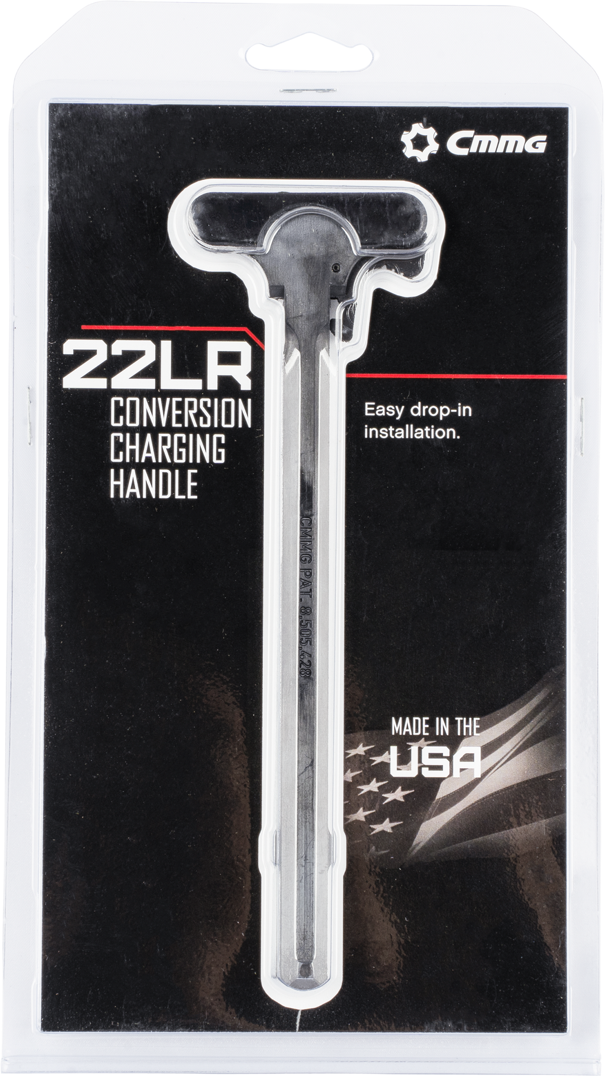 CMMG 22BA596 Charging Handle Assembly .22 LR AR-15 Anti-Jam - Black Nylon — view 2