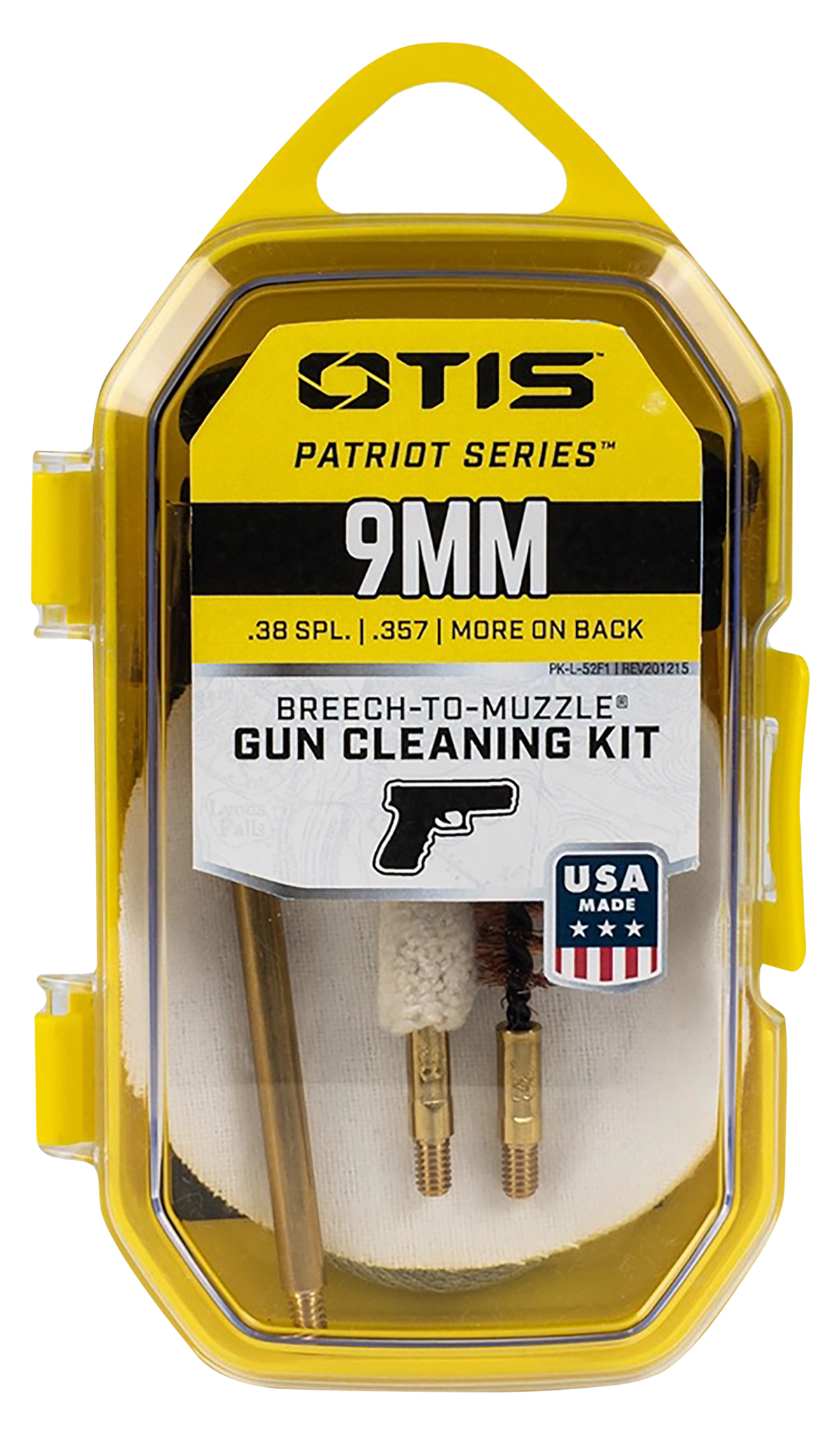Otis Patriot Cleaning Kit 9mm Pistol 15-Piece Yellow Box — view 2