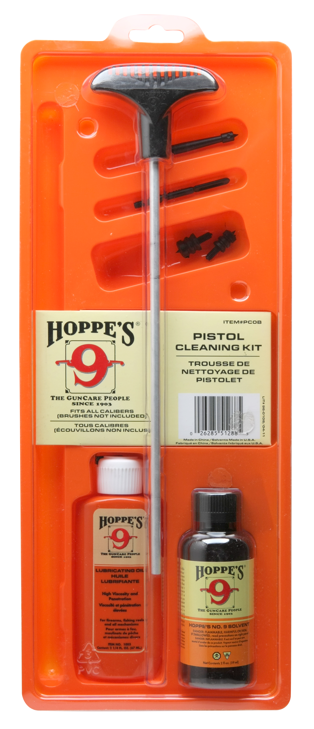 Hoppes PCOB Pistol Cleaning Kit All-Calibers Clam Pack — view 2