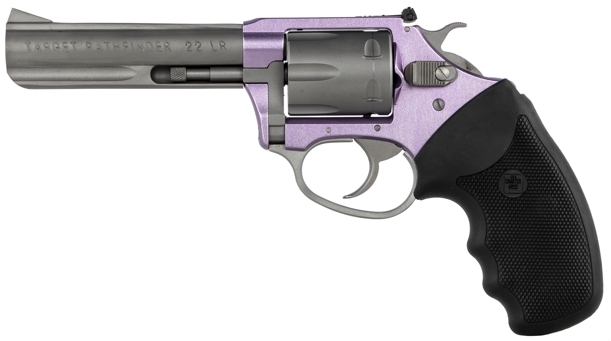 Charter Arms Pathfinder Lite .22 LR 4.2" 8rd DA/SA Revolver - Lavender/Stainless — view 2