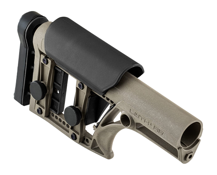 Luth-AR MBA-1F Fixed Buttstock AR-15/AR-10 FDE Glass-Filled Nylon — view 2