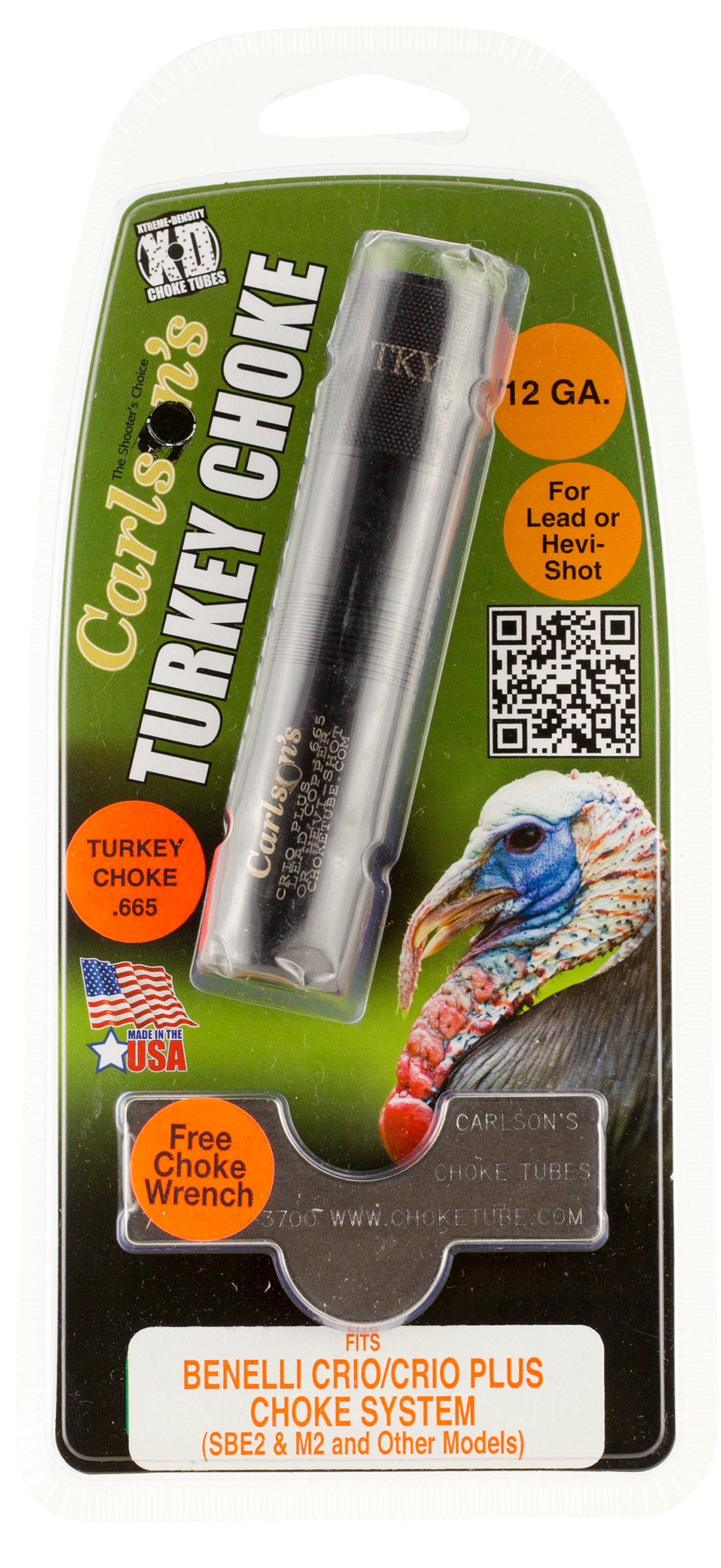 Carlsons Extended Turkey 12 Gauge Choke Tube - Benelli Crio Plus - 17-4 Stainless Steel — view 2