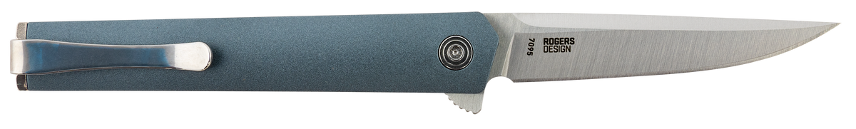 Columbia River CEO Compact 2.61" Folding Plain Satin 1.4116 SS Blue GRN Knife — view 2