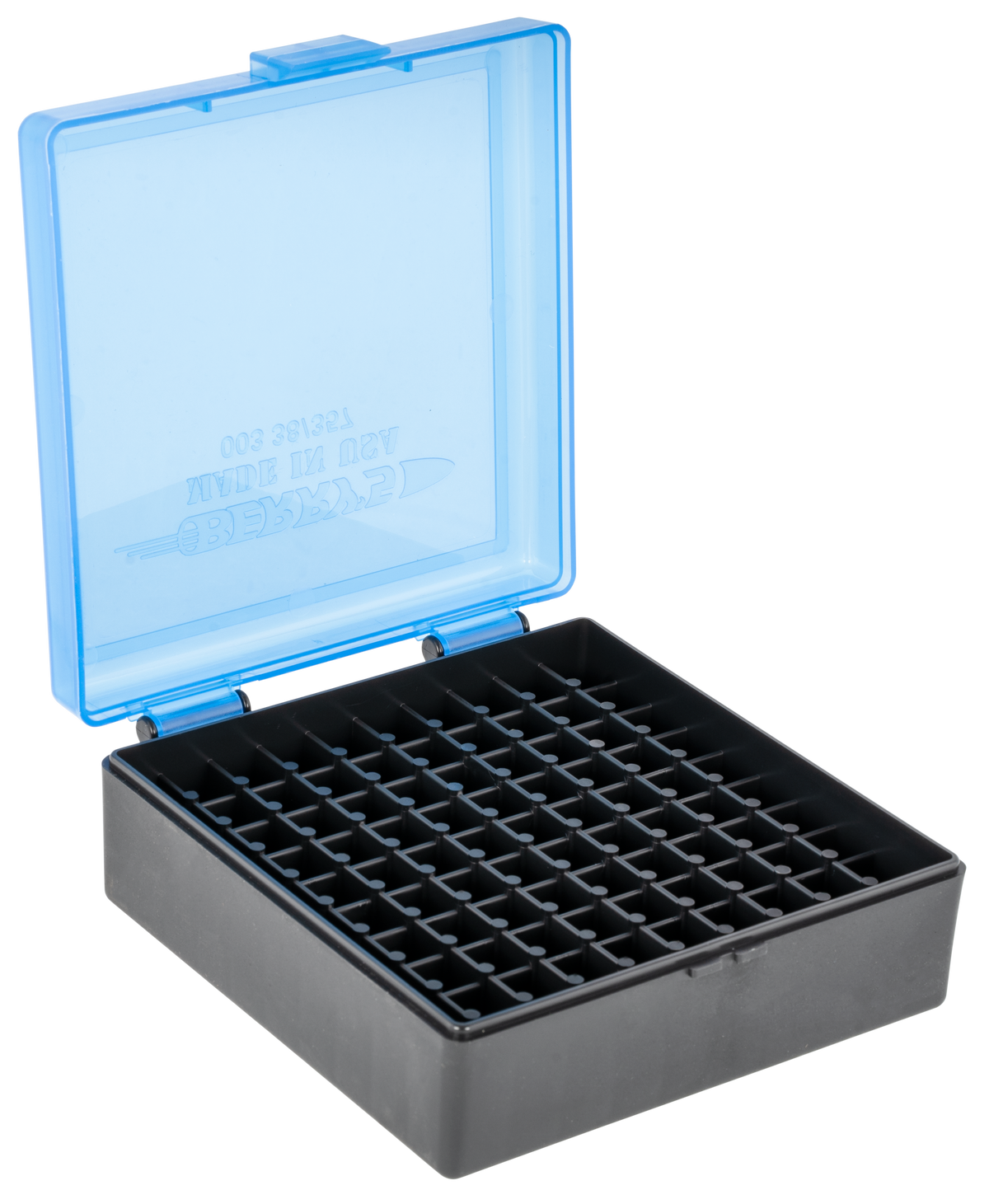 Berry's 95182 Ammo Box 38 Special/357 Mag 100rd Blue Lid w/Black Bottom — view 2