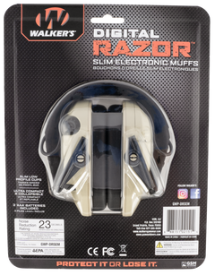 Walkers Game Ear Razor PRO Digital Electronic Muff 23 dB Over the Head Bone/Black Polymer — view 2