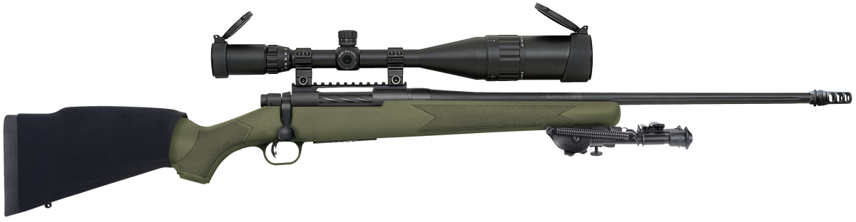 Mossberg Patriot Night Train 308 Win 22" 5+1 Bolt-Action Rifle - Fluted/Threaded Barrel - 6-24x50mm Scope — view 2