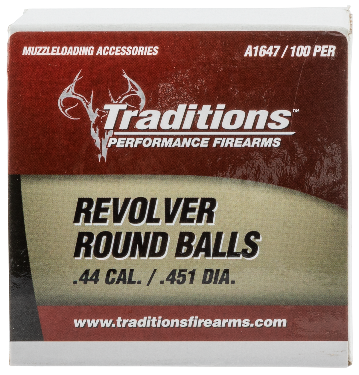 Traditions A1647 Revolver Round Ball .44 Cal 140gr Lead 100/Box — view 2
