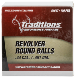 Traditions A1647 Revolver Round Ball .44 Cal 140gr Lead 100/Box — view 2