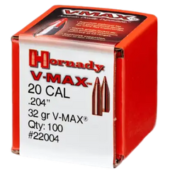 Hornady V-Max 20 Cal .204 32 gr Polymer Tip Reloading Bullets - 100/Box — view 2