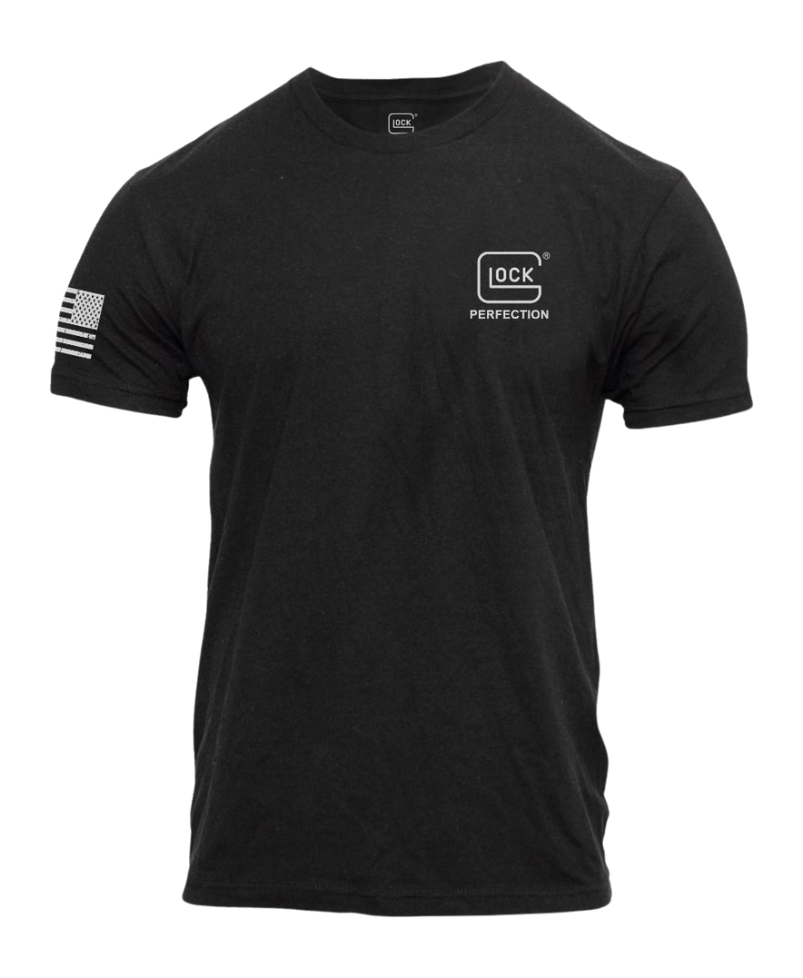 Glock Perfection Flag T-Shirt Small Black Cotton/Polyester Short Sleeve — view 2