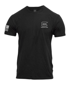 Glock Perfection Flag T-Shirt Small Black Cotton/Polyester Short Sleeve — view 2