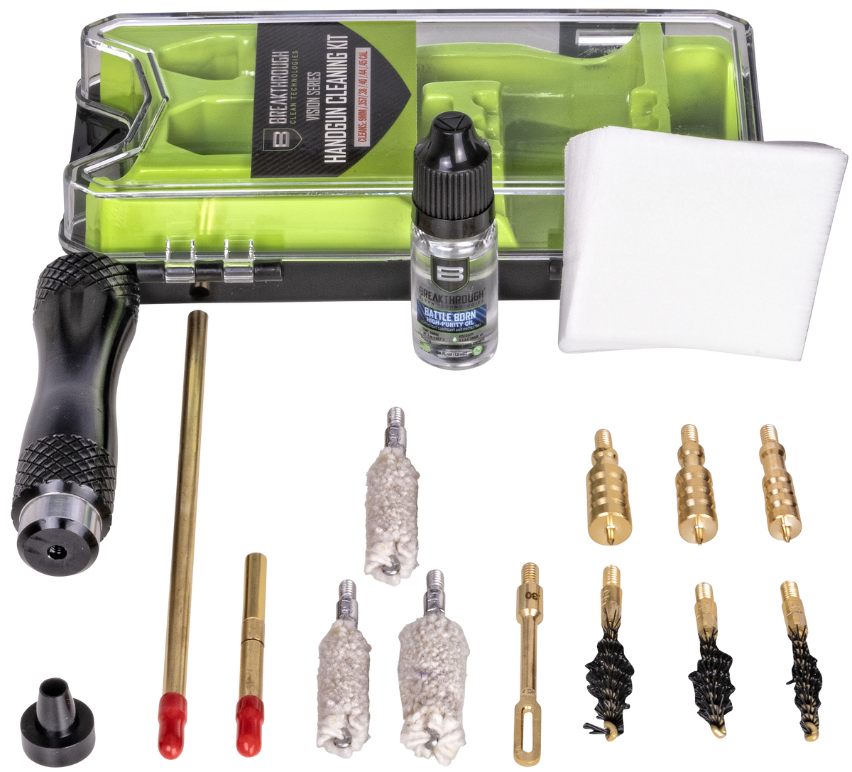 Breakthrough Clean Vision Series Handgun Cleaning Kit 9mm-.45 Cal - 15 Piece — view 2