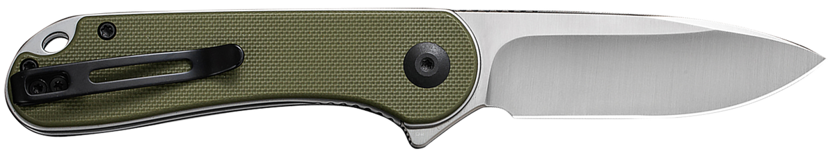 Civivi Knives Elementum 2.96" Folding Plain Satin D2 Steel Blade - Green Textured G10 Handle — view 2