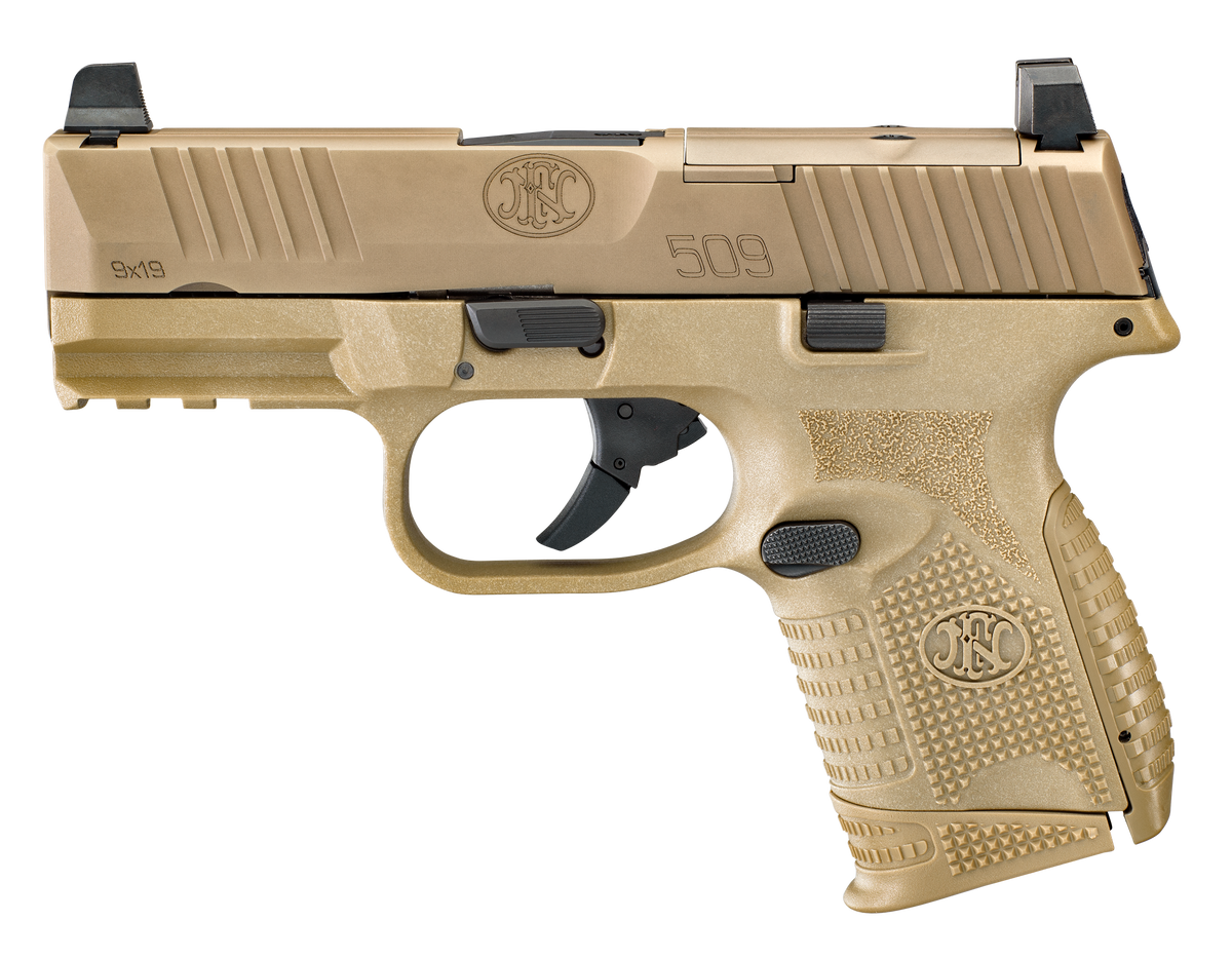 FN 509 Compact MRD 9mm Luger 3.70" 10+1 Semi-Auto Pistol - Flat Dark Earth — view 2