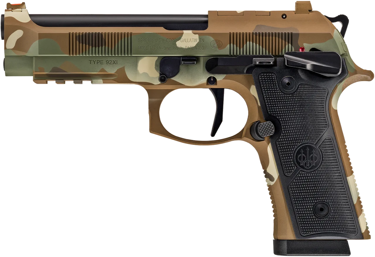 Beretta 92XI SAO 9mm Luger 4.7" 10+1 MultiCam Semi-Auto Pistol — view 2