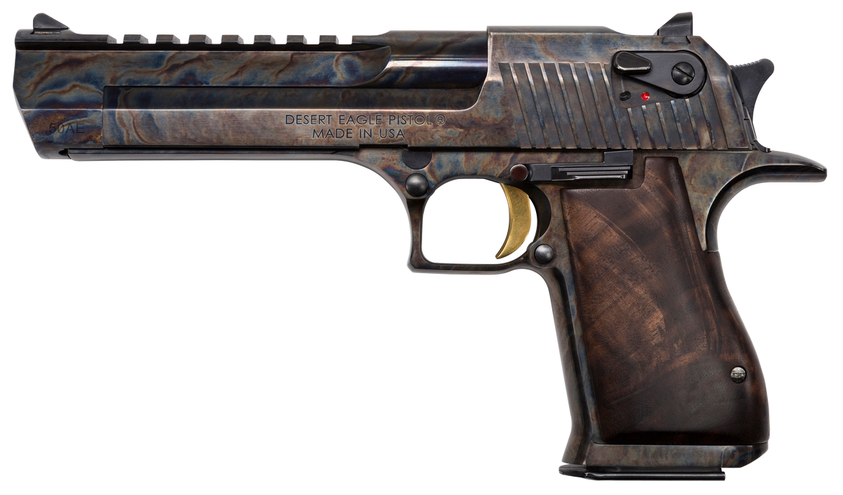 Magnum Research Desert Eagle Mark XIX 44 Rem Mag 6" 8+1 Semi-Auto Pistol - Color Case Hardened Carbon Steel Walnut Grip — view 2