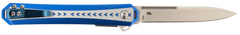 Columbia River 6710 Stickler 3.38" Folding Plain Satin 12C27 Sandvik Blade Blue/Silver Aluminum Handle — view 2