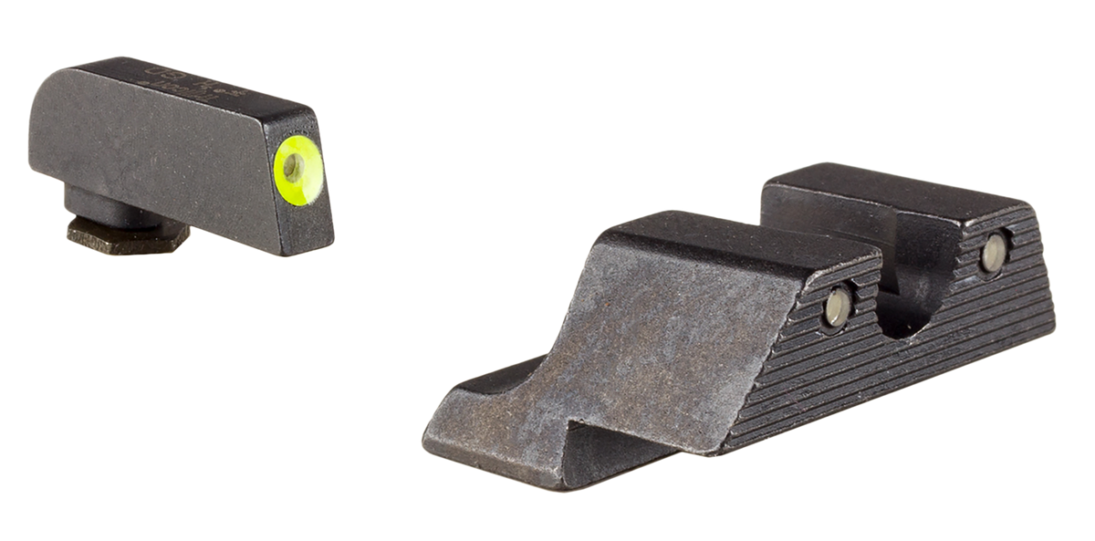 Trijicon HD XR Night Sight Set Green Tritium/Yellow Outline - Black Frame - Fits Glock 42/43/48/43X/43E (Excludes MOS) — view 2