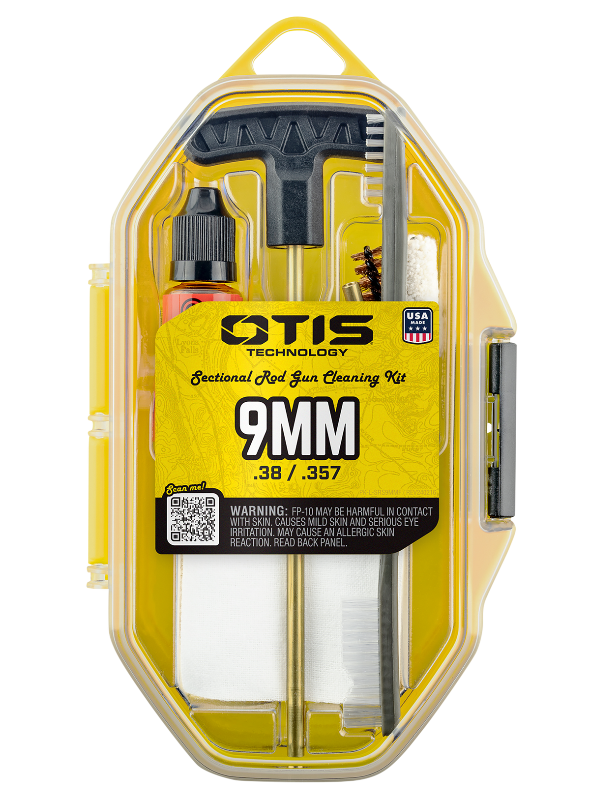Otis 9mm Pistol Cleaning Kit 9mm/.38/.375 Cal - Yellow Case — view 2