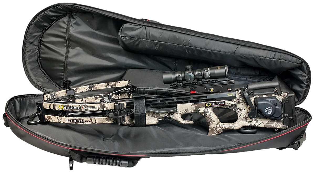 TenPoint HCA20119 Narrow Soft Case Black/Red - Water-Resistant Crossbow Case w/ Backpack Straps — view 2