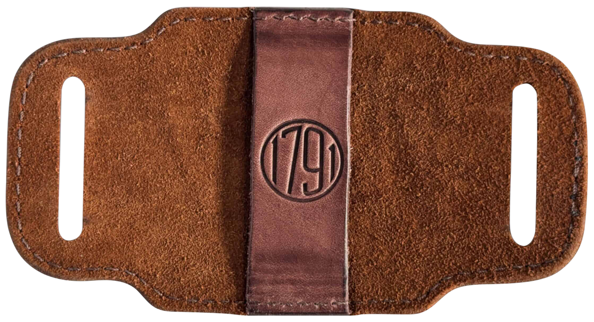 1791 Gunleather HNTABSMRBRWA Ammo Belt Slide Brown Leather - Holds 5 Magnum Rifle Shells — view 2