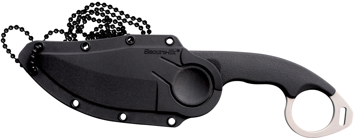 Cold Steel Double Agent II 3" Fixed Plain AUS-8A SS Satin Black Griv-Ex Handle — view 2