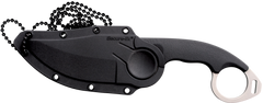 Cold Steel Double Agent II 3" Fixed Plain AUS-8A SS Satin Black Griv-Ex Handle — view 2
