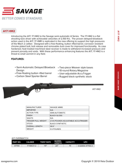 Savage A17 17 HM2 20" 10+1 Semi-Auto Rifle - Right Hand — view 2