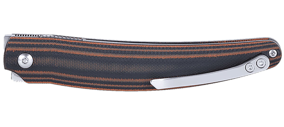 Columbia River CRKT 5930 Ancestor 3.60" Folding Tanto Plain Satin D2 Steel Black/Brown G10 — view 2