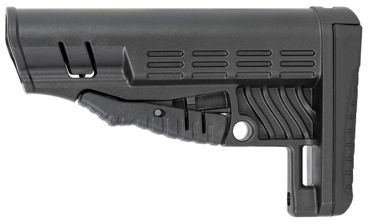NcSTAR VG086 Classic Commercial Stock Black Polymer Adjustable AR-15 Buttstock w/ Metal QD Bases & Rubber Butt Pad — view 2