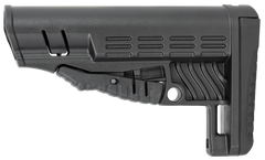 NcSTAR VG086 Classic Commercial Stock Black Polymer Adjustable AR-15 Buttstock w/ Metal QD Bases & Rubber Butt Pad — view 2