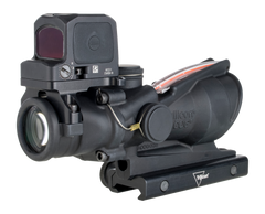 Trijicon 100813 ACOG 4x32mm Red Chevron .223/5.56 BDC Riflescope w/RCR 3.25 MOA Red Dot - Matte Black — view 2