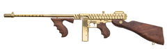 Thompson 1927A-1 Deluxe 45 ACP 16.5" 20+1/50+1 Semi-Auto Rifle - Gold w/Tiger Stripe — view 2