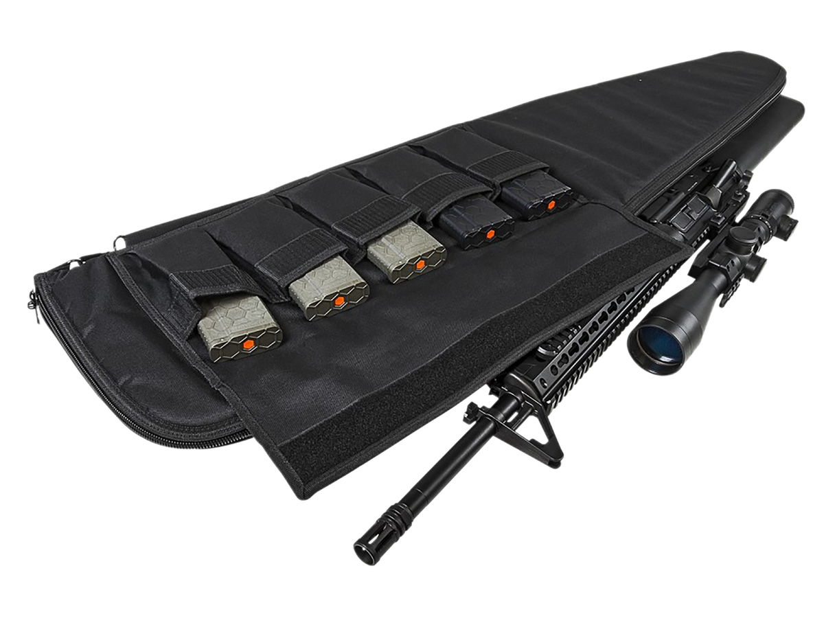NcSTAR VISM Rifle Case 46" Black PVC Nylon Foam Padded — view 2