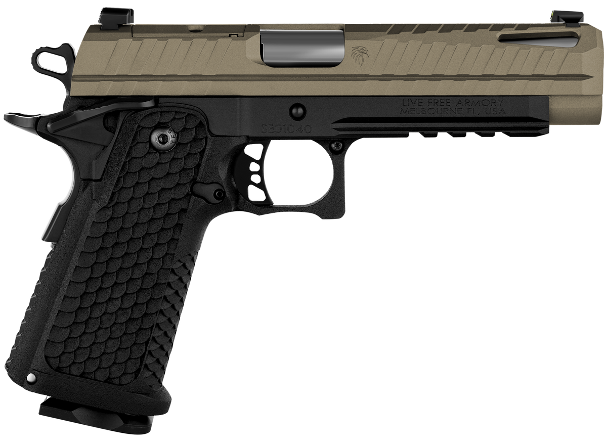 Live Free Armory Apollo 11 Compact 9mm 4.15" 17+1 Semi-Auto Pistol - FDE Cerakote — view 2