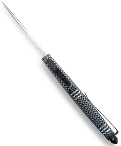 CobraTec Knives CTK-1 Large 3.75" OTF Drop Point Plain D2 Steel Carbon Fiber Aluminum Handle — view 2