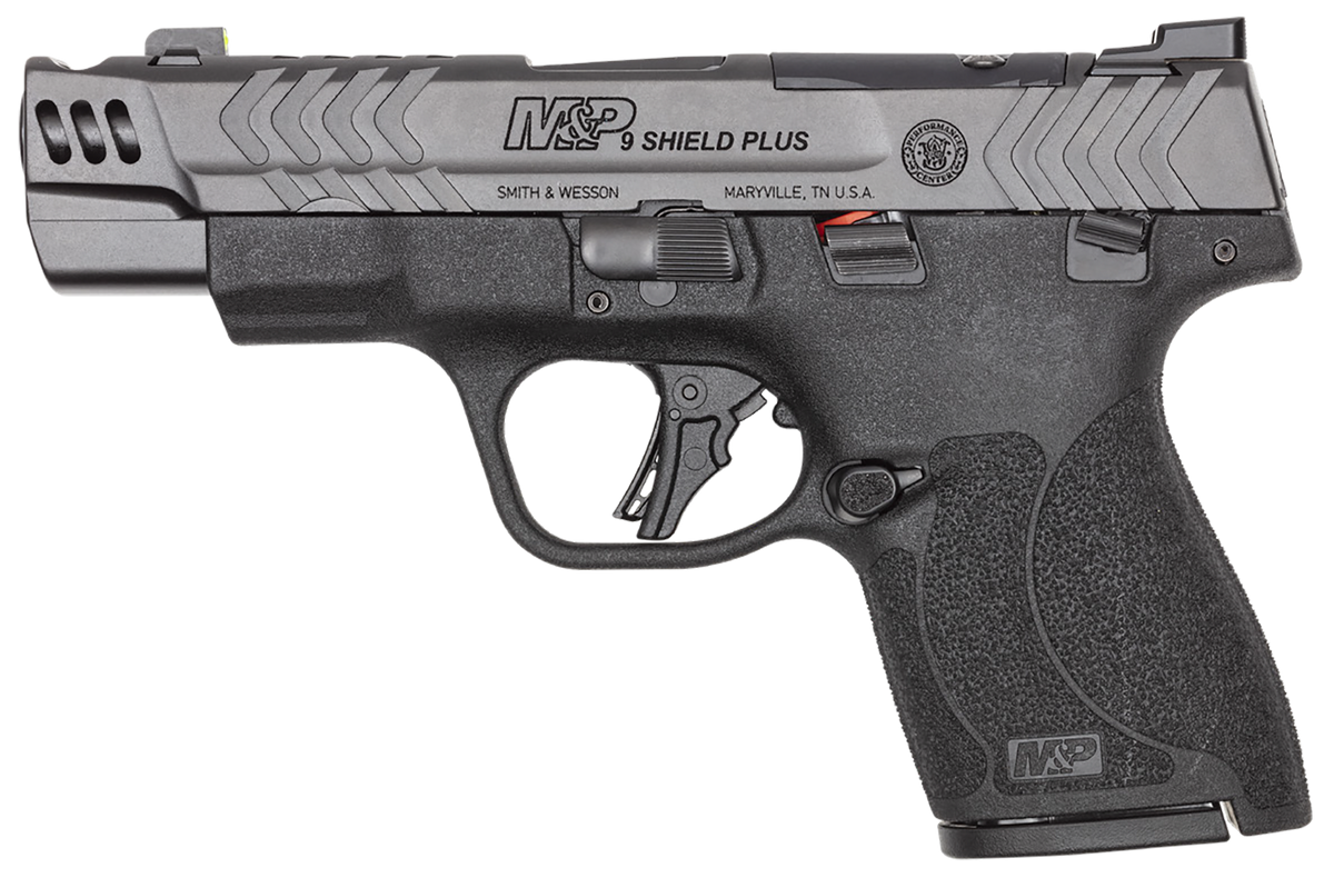Smith & Wesson M&P9 Shield Plus Performance Center Carry Comp 9mm Luger 4" 10+1 Striker-Fired Pistol — view 2