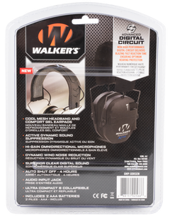 Walkers Game Ear Razor X-TRM Digital Electronic Muff 21 dB Over the Head Black Polymer — view 2