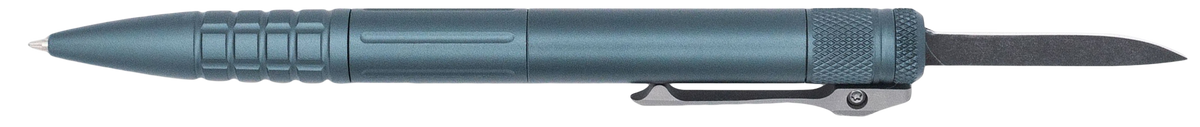 CobraTec Knives CNC OTF Tactical Pen Gen II 1.75" D2 Drop Point Gray Aluminum Pocket Clip — view 2
