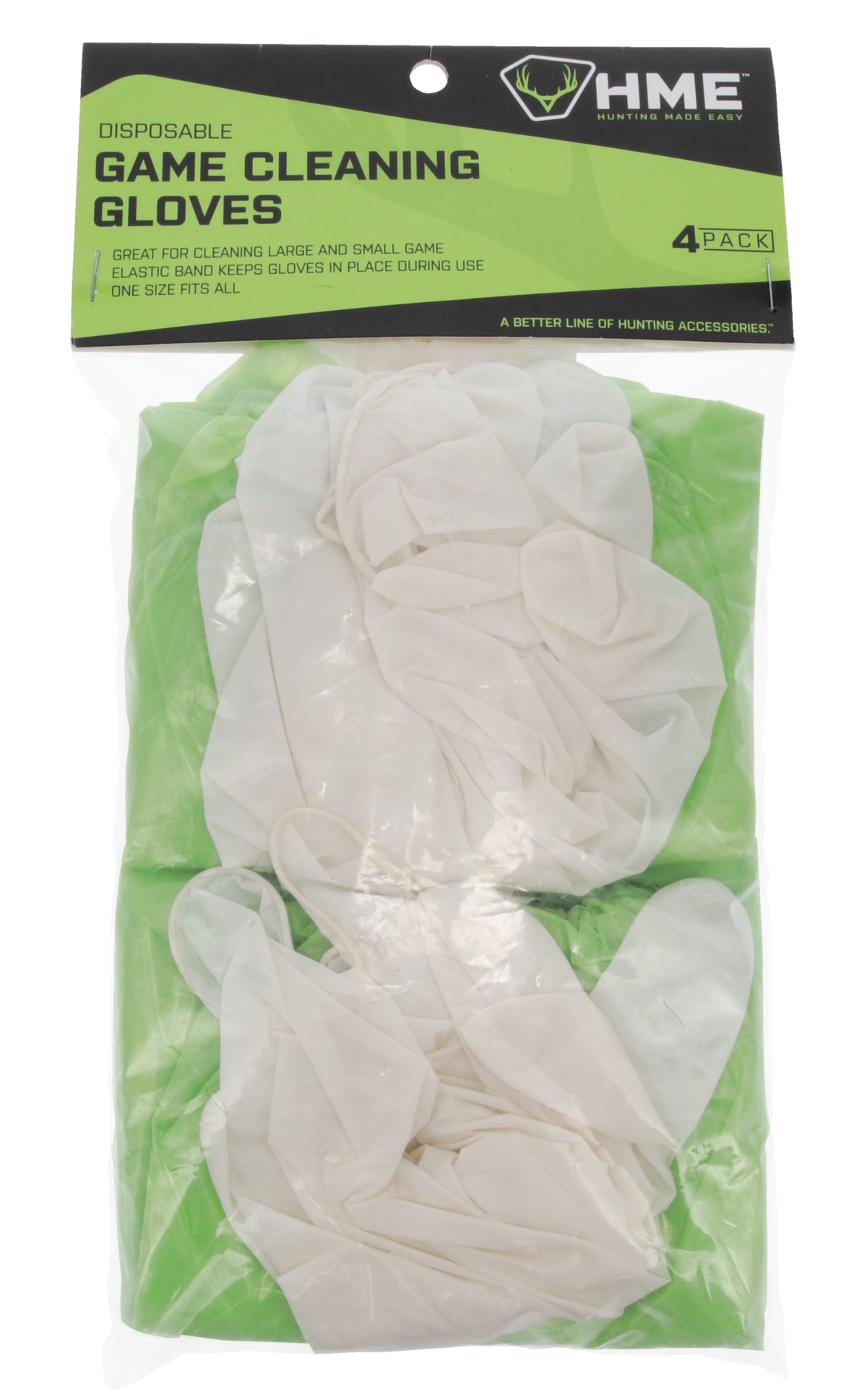 HME GCG4 Game Cleaning Gloves Green Shoulder Length/Form Fitting OSFA - 4 Pack — view 2