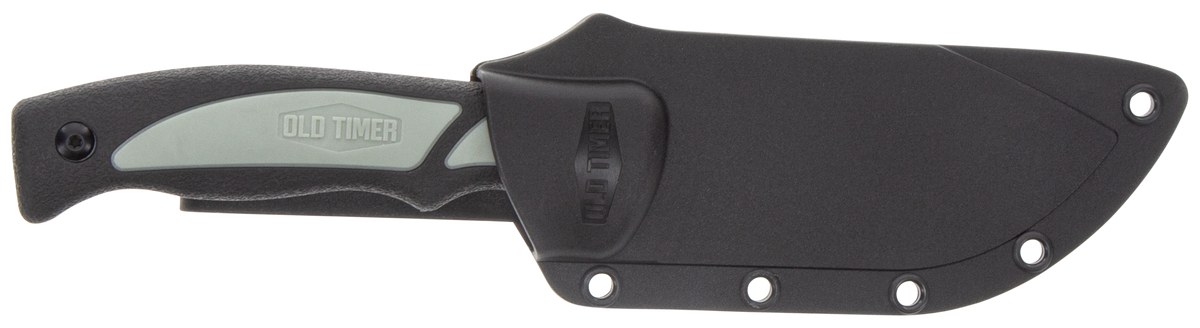 Old Timer Trail Boss 3.70" Gut Hook Fixed Blade Plain Stainless Steel - Includes Sheath — view 2